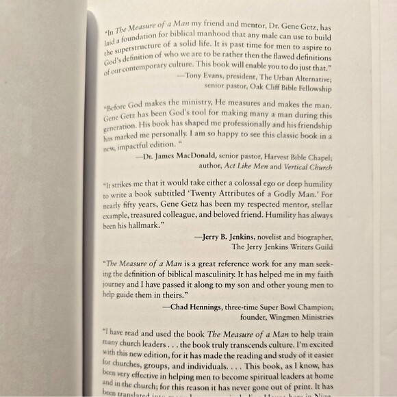 The Measure of a Man : Twenty Attributes of a Godly Man Paperback - Picture 2 of 12